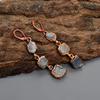 Natural Labradorite Multi Electroformed Earrings, Multicolor Drop & Dangle Earrings, Copper Jewelry, Anniversary Gift, Earrings For Mother