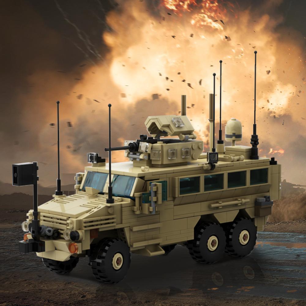 Gobricks, военная серия, строительные блоки, бронеавтомобиль, кирпичи, игрушки для детей, рождественские подарки