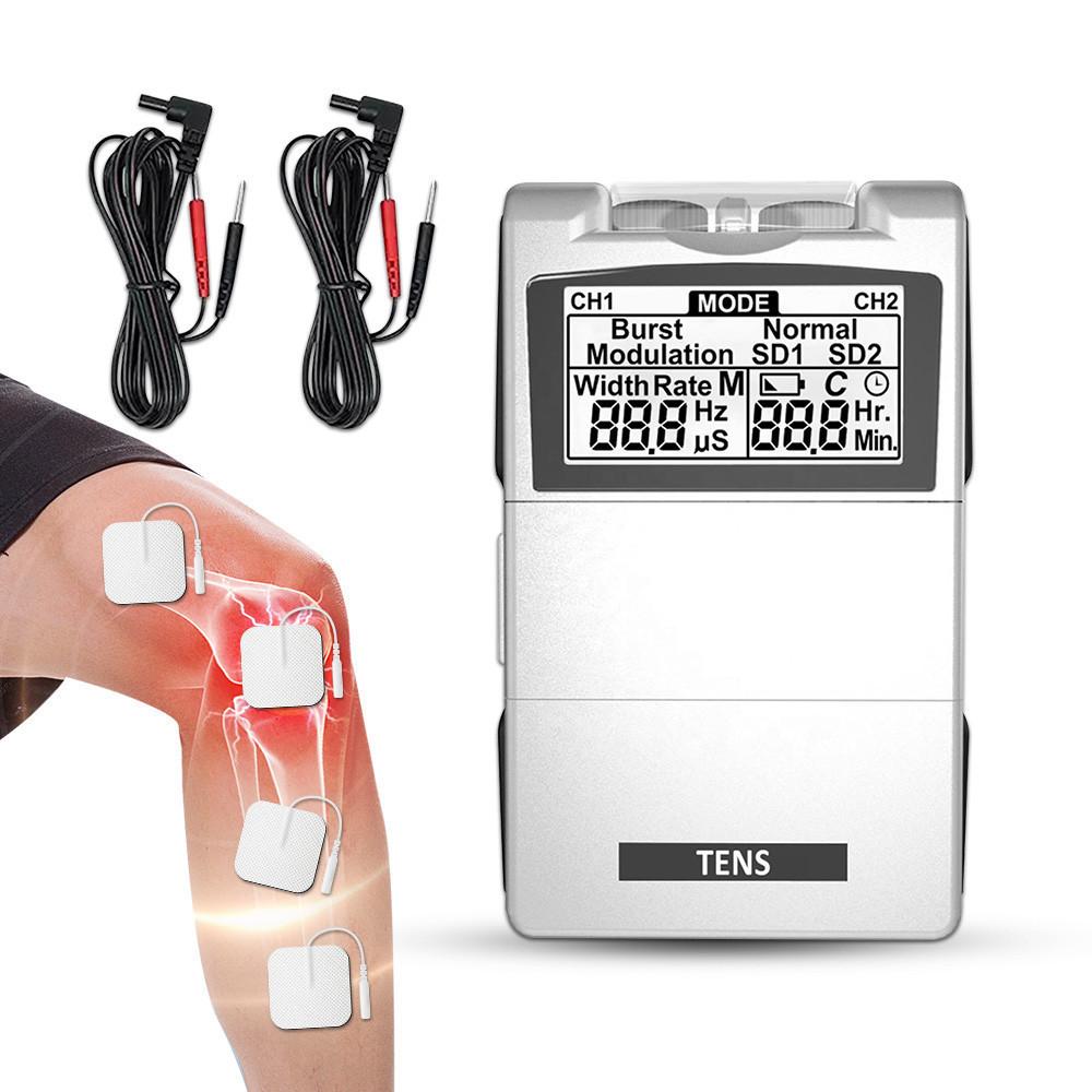 TENS/EMS Обезболивающий Миостимулятор Машина Портативный Двухканальный Электронный Физиотерапевтический Прибор Бытовой Массажер Меридианов