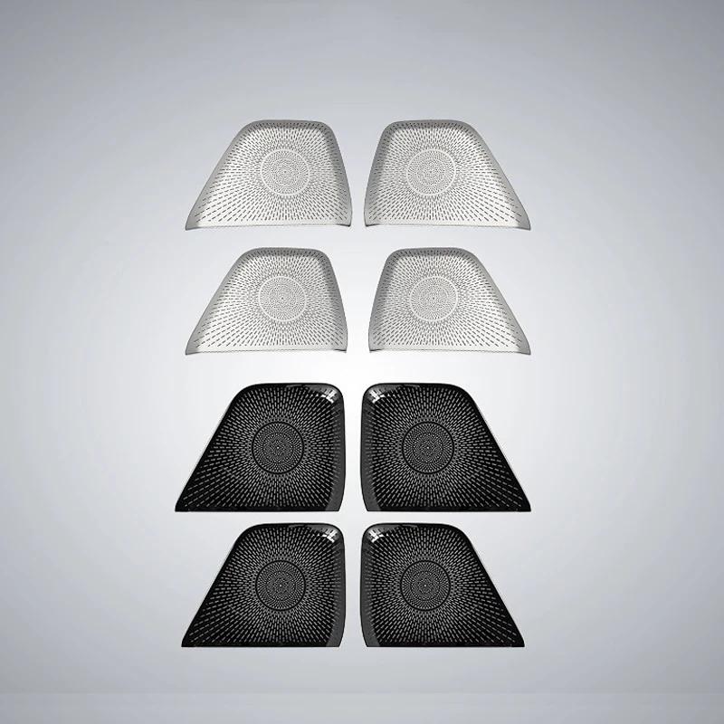 4PCS For ZEEKR 7X 2025 2026 Car Door Horn Protective Cover Audio Protective Metal Auto Interior Accessory For Zeekr 7X 25 26