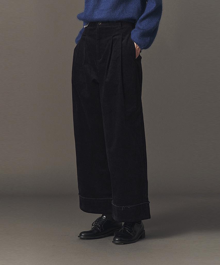AHWE Corduroy Tucked Pants_D Navy