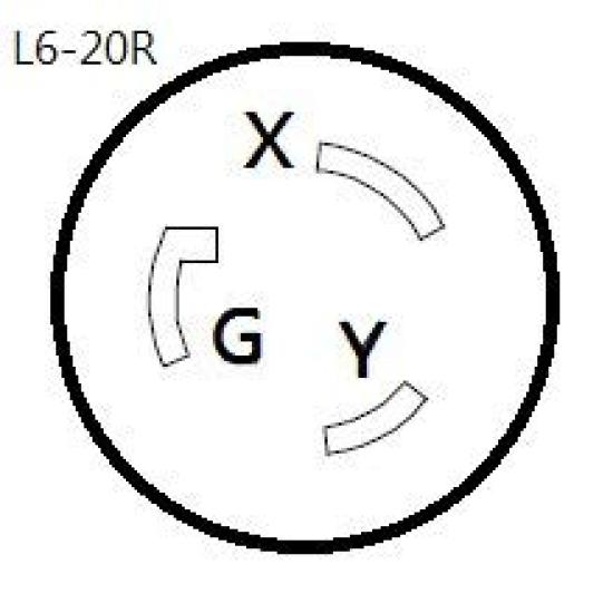 Parkworld 885149 Переходной шнур 30 А Twist Lock L6-30 Вилка папа к 20 А L6-20 Розетка мама