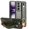 Luxury Wristband Leather Stand Case for OPPO Reno 12 11 Pro 5G Reno 12F 11F with Ring Opener Shockproof Holder Business Full Protection Cover