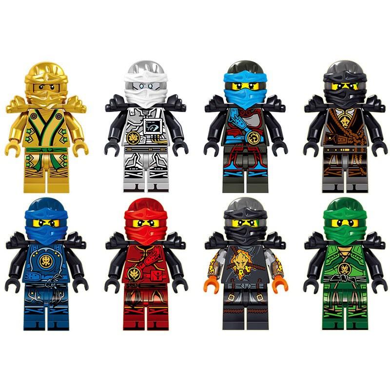 8 шт. минифигурки ниндзя мотоцикл строительные блоки ниндзя мотор кукла детские подарочные игрушки ниндзя го игрушка для мальчика
