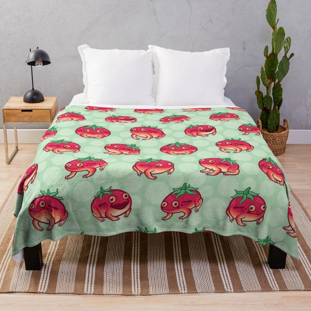 Tomato Frogs Throw Blanket