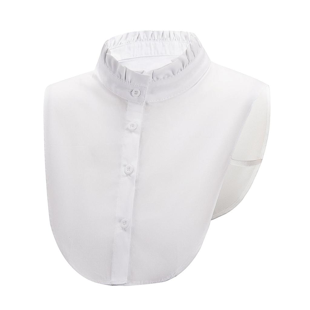 Свитер стойка оборка рубашка поддельный воротник для женщин белый съемный поддельный воротник лацкан свитер блузка верх съемные поддельные воротники
