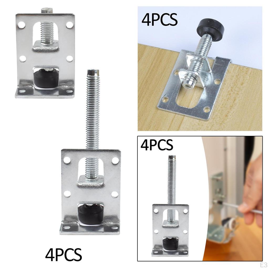 4 шт. L-образные ножки для выравнивания мебели, аксессуары с резьбой M10 для тяжелых условий эксплуатации со стопорными гайками для
