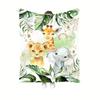 Giraffe print blanket flannel blanket for sofa office bed camping travel gift blanket