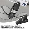 Carbon Car Sun Visor Glasses Clip Card Ticket Holder Fastener For Opel Corsa Mokka Astra Cascada Adam Insignia Meriva Vectra