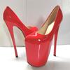 Sexy 22cm Extreme High Heels Platform Pumps Shoes Woman Patent Red Green Heeled Wedding Party Stripper Dance Shoes Large Size 50