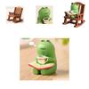 Whimsical Frog Rocking Chair Desktop Ornament Ideal For Office Decor Charming Healing Figure