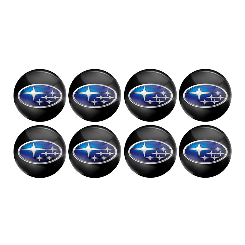 8/12Pcs Car Logo Door Shock Absorbing Pad Gasket Sticker For Subaru STI Legacy Levorg XV Mpreza Forester Crosstrek Impreza WRX X111