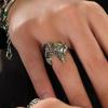 Adjustable Pterosaur Wings Ring Punk Style Black Dragon Rings Exquisite Dragon Rings  Party Gifts