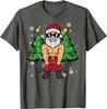 Рождественский Санта Deadlift Xmas Weightlift Тренажерный зал Мужчины Женщины Футболка Модная Мужская Рубашка Короткий Рукав Дизайн Печатная Футболка Топы Футболка