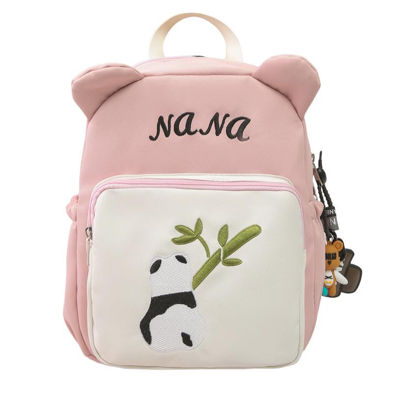 Cartoon Panda Print Schoolbag Kindergarten Backpack Boys and Girls Backpack