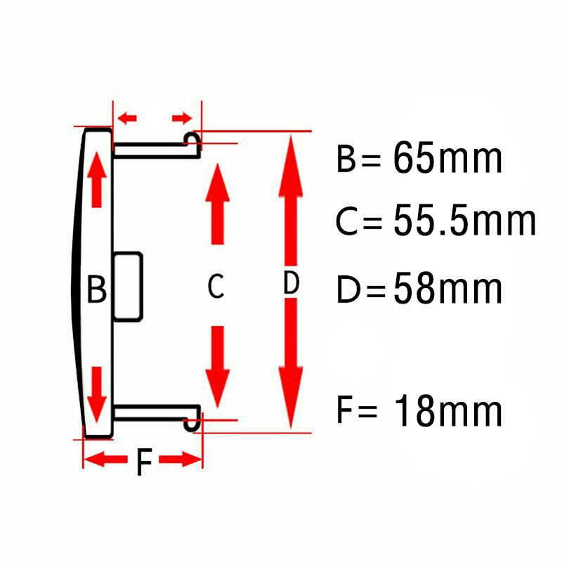 4 шт./компл., 65 мм, крышка ступицы центра колеса автомобиля, черная хромированная пустая крышка обода без логотипа, подходит для V/W, сменные аксессуары для автостайлинга