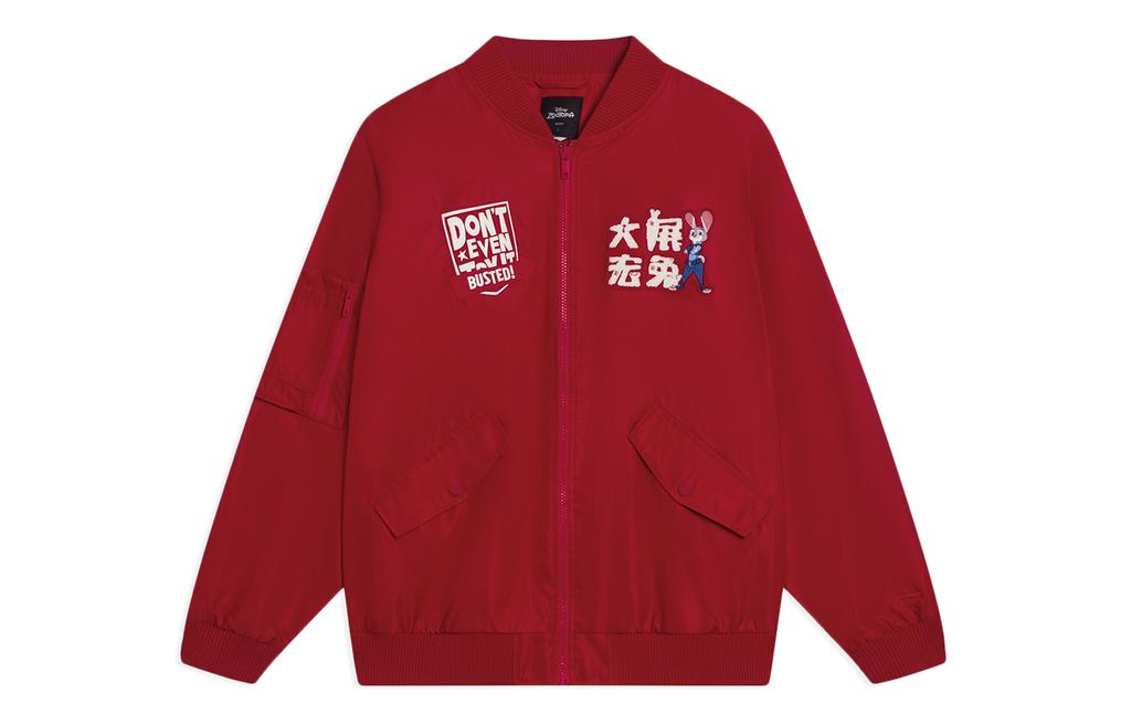 Li Ning Куртка X Disney Спортивная Мода Коллекция Унисекс Агатовый Красный AJDT319-1