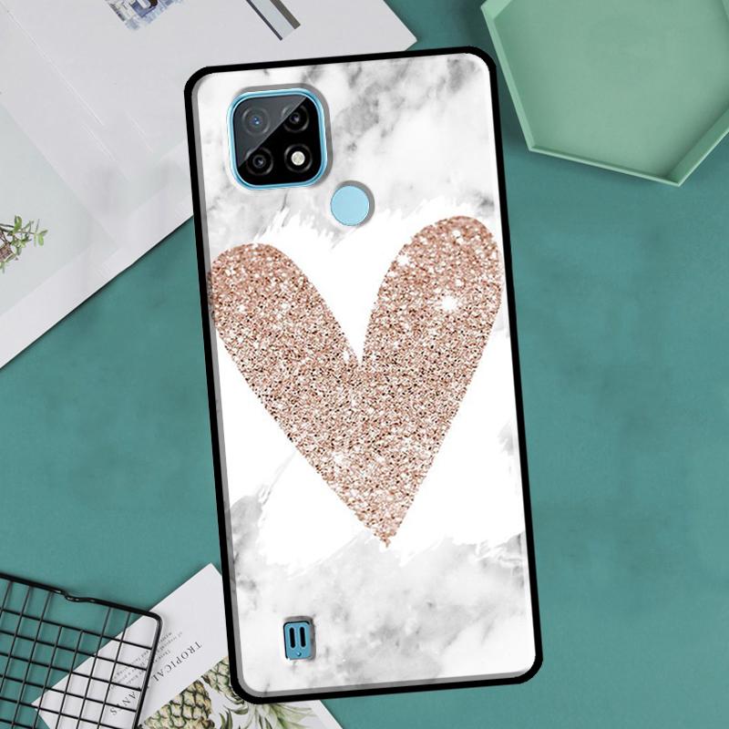 Love Rose Gold Style For Realme GT Neo 2 3 Master 8i 9i 8 9 Pro Plus C35 Case For OnePlus 9 10 Pro 9R 10R Nord2