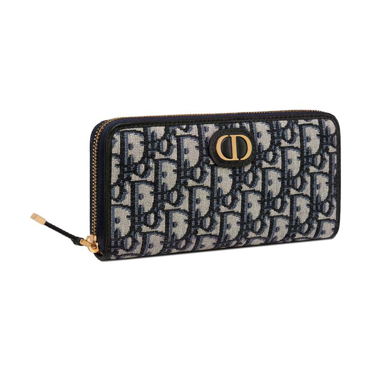 Dior 30 Montaigne Кошелек из кожи Женский Синий