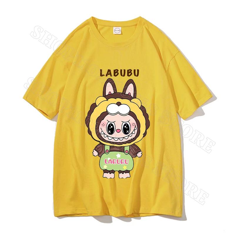 Labubu Унисекс Одежда Женская Футболки Милая Одежда Мультфильм Аниме Графический Принт Футболка Крутые Удобные Топы Подарок Для Вечеринки Унисекс