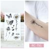 Women Sexy Temporary Tattoo Stickers Black Roses Pattern Full Flower Design Used for Arm Body Art Big Large Fake Tattoo Stickers