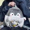 Женская симпатичная плюшевая сумочка Jk Lolita Sweet Backpack Kawaii Cartoon Penguin Doll Casual Soft Designer Backpack