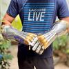 Medieval Battle Warrior Brass Steel Gauntlet Gloves Medieval LARP Hand Armor Cosplay And Halloween Costume Gear