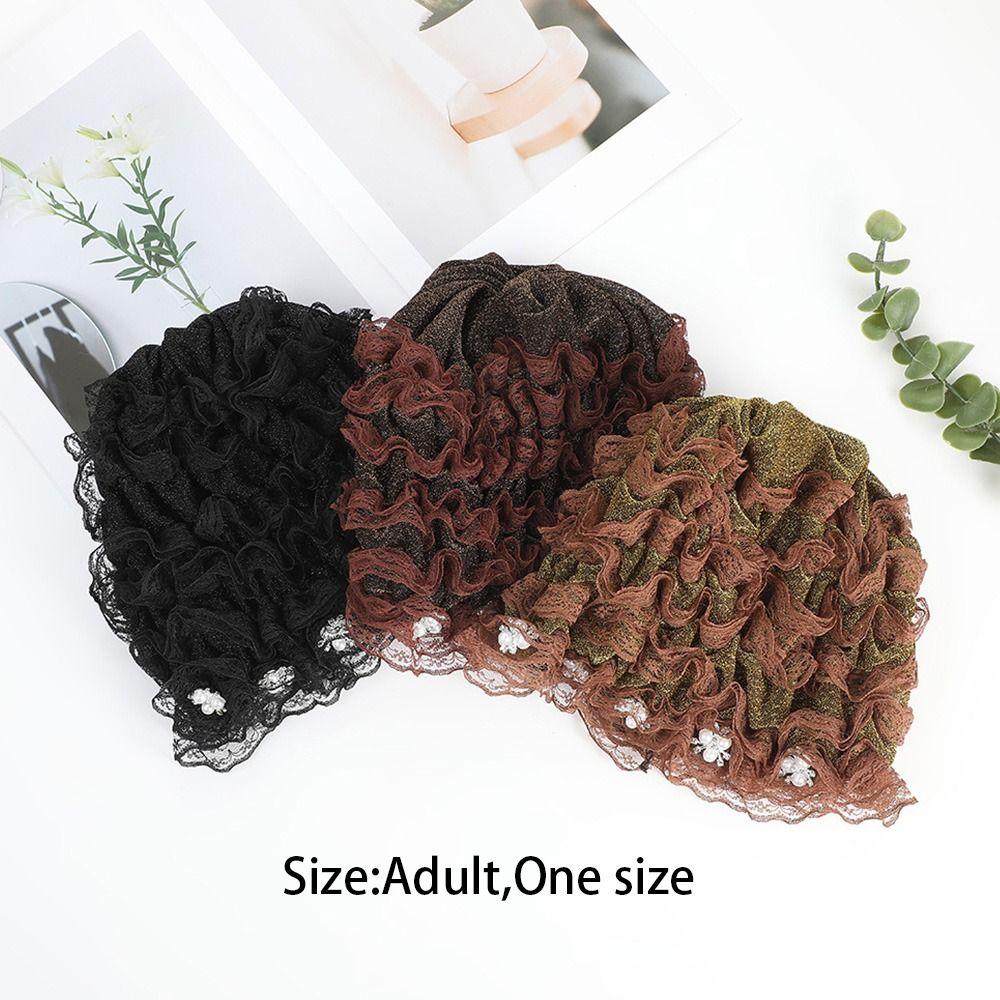Кружевная шапочка баотоу с цветами, молитвенная шапочка, модный тюрбан для женщин
