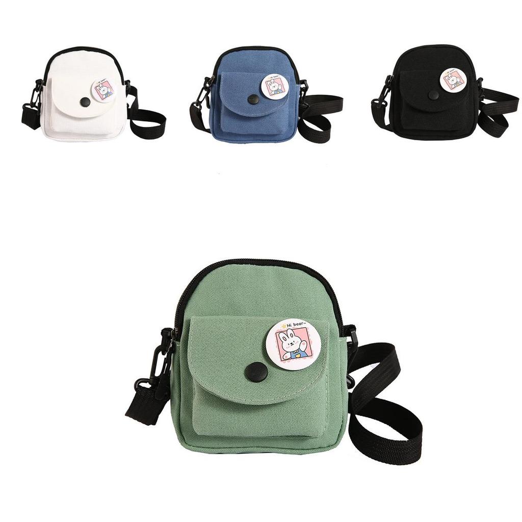 Simple And Lovely Canvas Mini Bag For Women 2024 Korean Style Vintage Street Fashion Crossbody Bag