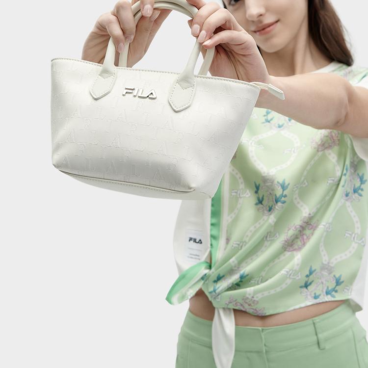New FILA Fabric Made Of Polyurethane Shoulder Bag, Crossbody Bag, Handbag Extra Small Women's Heron White F13W421165FWT