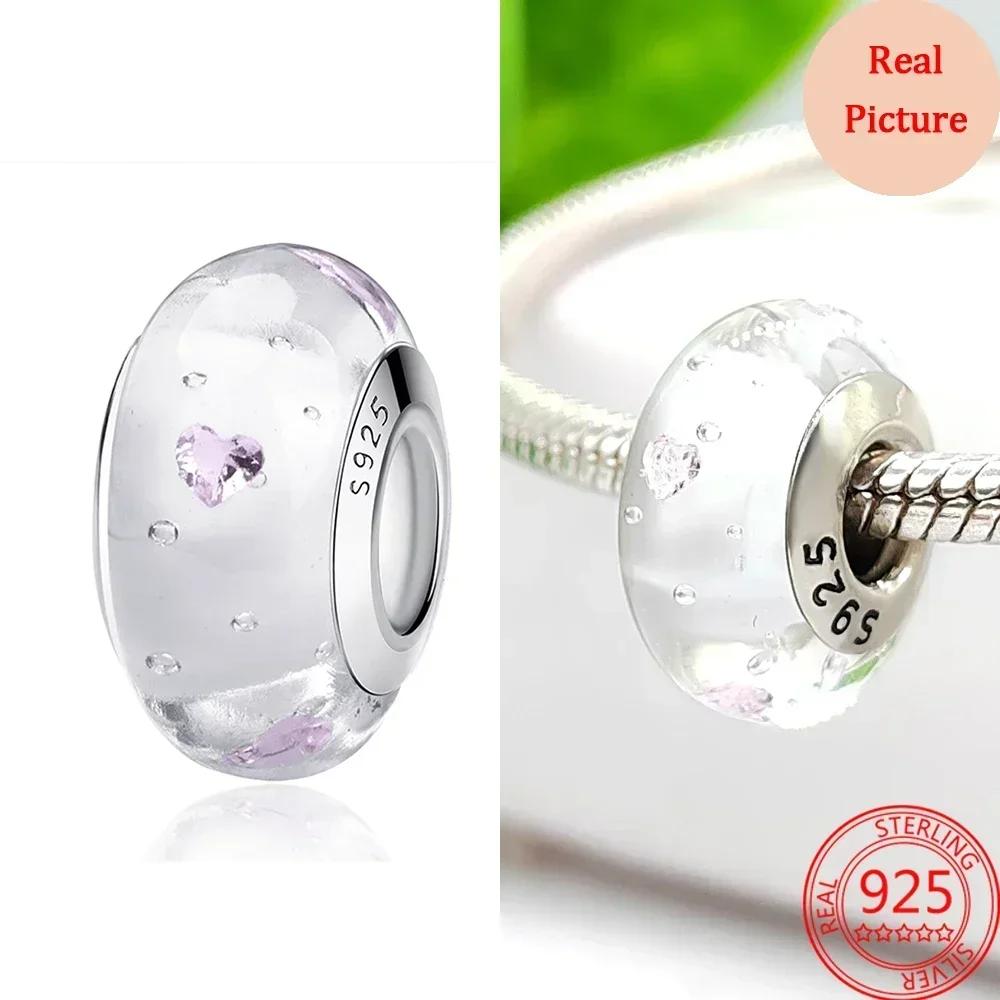 Разноцветные бусины из муранского стекла, стеклянный шарм с волнистым узором, шармы из волнистых стеклянных бусин, подходят для браслетов известных брендов, женские медные украшения, подарок