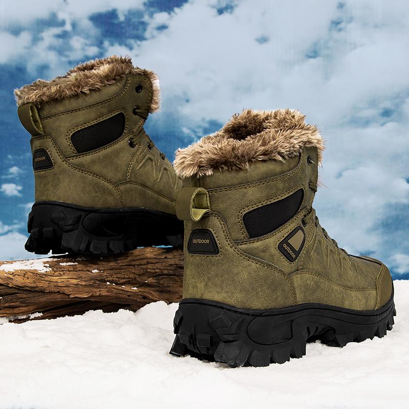Зимние уличные непромокаемые мужские ботинки, мужские ботильоны в русском стиле, зимние ботинки, большие размеры 40–48