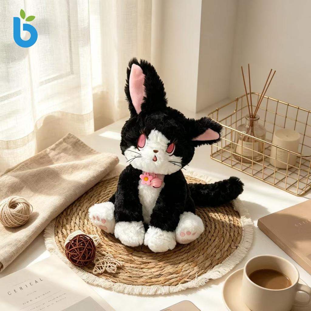 Cute Super Soft Plush Cat Toy Adorable Doll Cuddly Pillow Bedtime Toy for 8-13 Years Unisex Birthday Factory