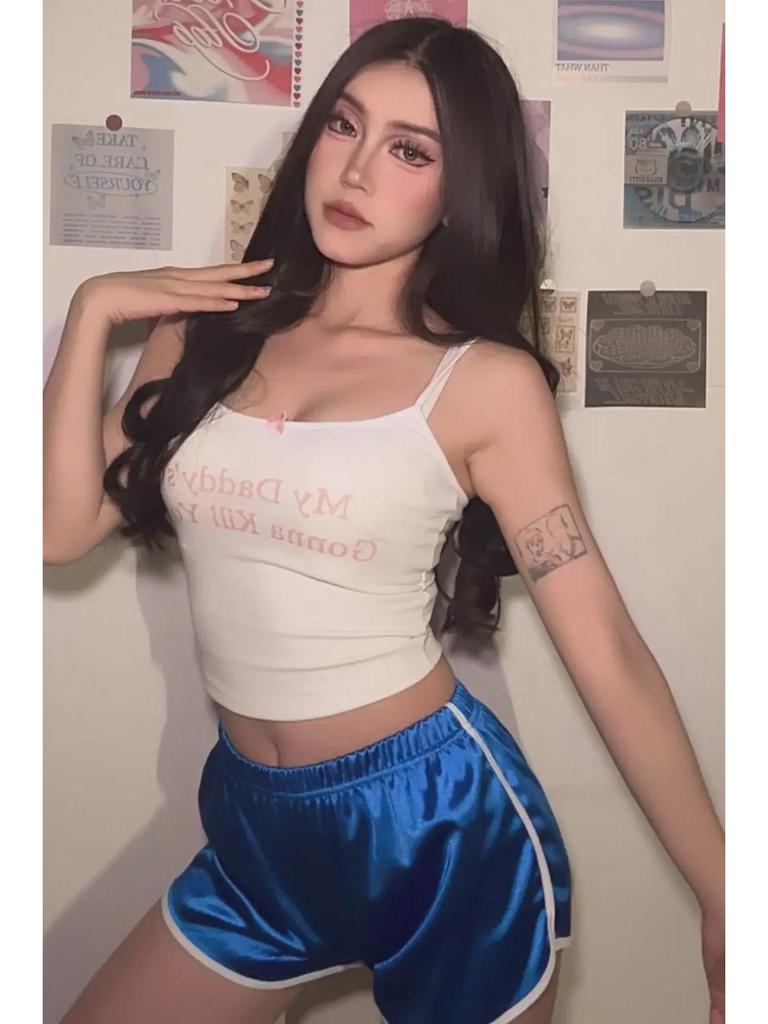 Женские шелковые летние шорты для йоги в европейском и американском стиле — сексуальные, повседневные шорты