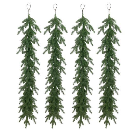 Winter Greenery Garland Artificial Pine Needle Garland Christmas Hanging Faux Pine Branch