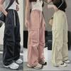 Summer Girls' Cargo Pants Thin Loose-fit Wide-leg Long Pants School Students Teenagers Casual Thin Pant