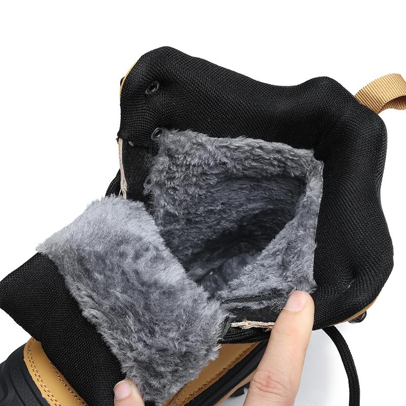 39-48 Зимняя мужская обувь больших размеров, зимние утепленные ботинки из хлопка для снега