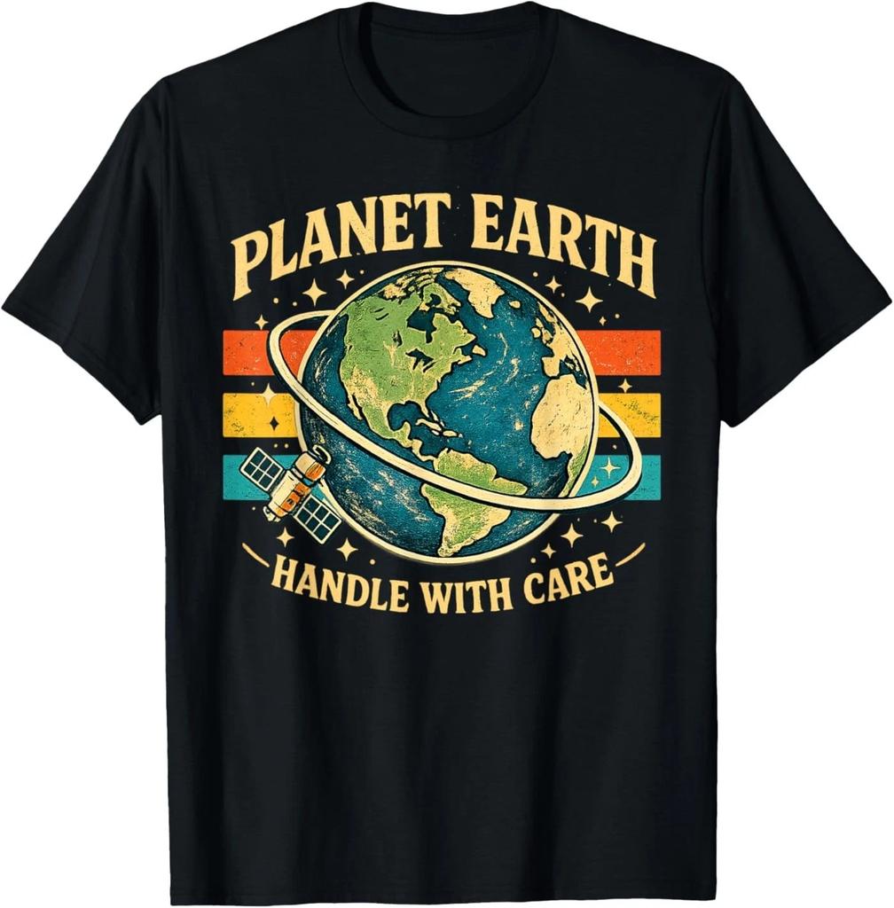 Earth Day Shirt Planet Handle with Care Earth Vintage T-Shirt