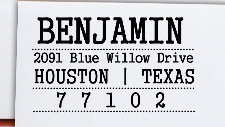 Custom Rubber Stamp Envelop Address Label Self Inking Personalized Business Return Address Stamp