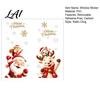 Holiday Glass Decals 2Pcs Christmas Window Clings Santa Claus Elk Static Decals Festive Shop Supplies Removable Cute Cartoon Stickers for Home Doors