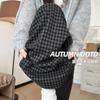 Black Plaid Suit Pants Women's New Autumn High Waist Drape Straight Loose Small Woolen Wide-leg Pants
