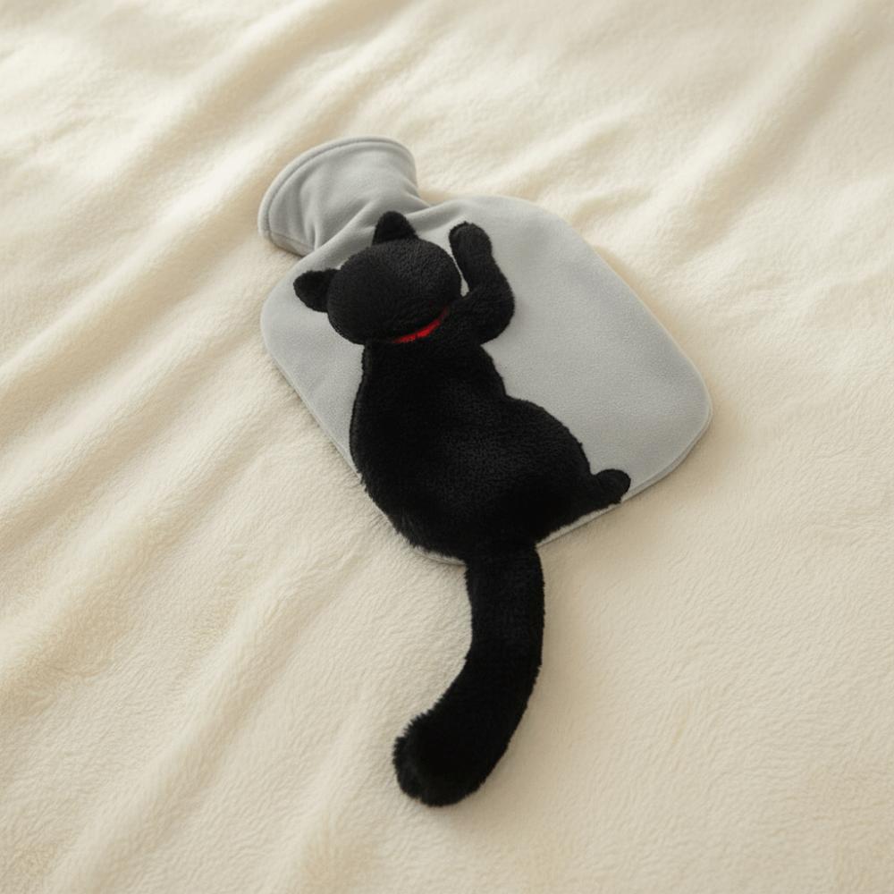 Мультяшная грелка с водой Длинный кошачий хвост Мешок для впрыскивания воды Милая грелка Офис