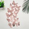 12Pcs 3D Hollow Butterfly Wall Decal Mirror Wall Stickers For Kids Room Home Wall Decoration Fridge Sticker Wedding Party