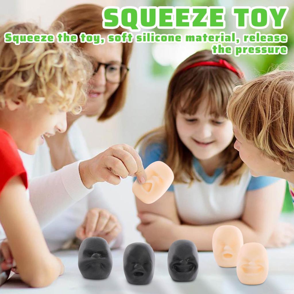 Human Face Venting Ball Human Face Doll Decompression Artifacts Funny Expression Prank People Pinch Decompression Toy