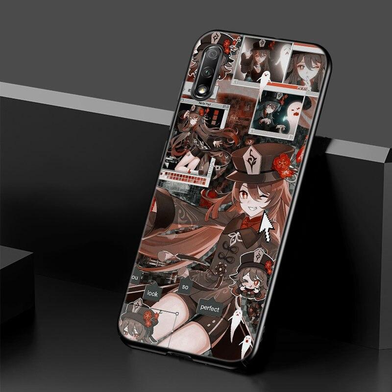 Genshin Impact Hutao Case For Huawei Honor 10X Lite 7A 8A 9X 20 Pro 7S 8C 8S 8X 9A 9C 10i 20i 30i 20E 20S 8 10 Lite Black Cover