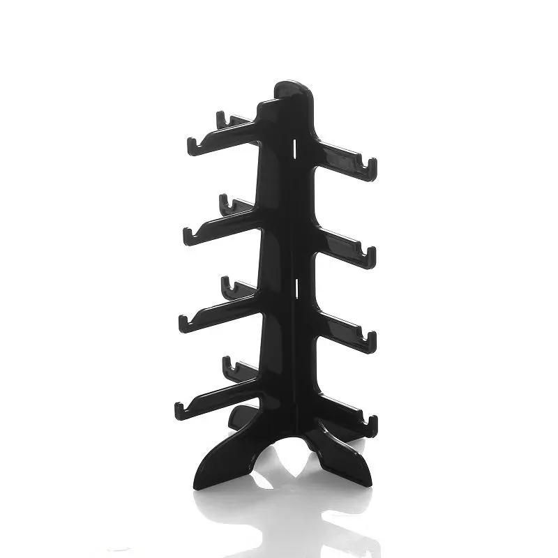 4 слоя пластиковых держателей для солнцезащитных очков, подставка для дисплея, держатель для хранения, полка для очков, домашний органайзер, компактная полка