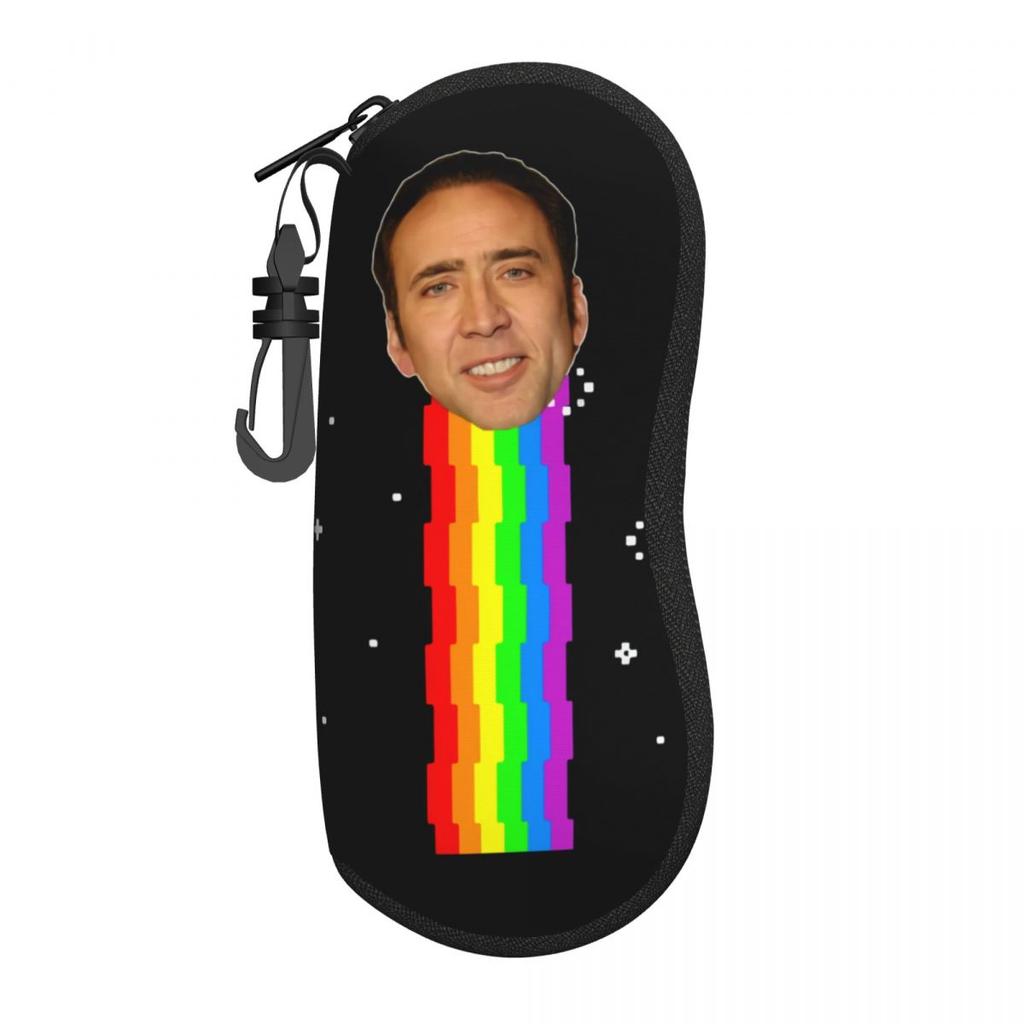 Индивидуальные Солнцезащитные Очки с Мемом Nicolas Cage Nyan, Мягкий Чехол, Неопреновая Молния, Футляр для Очков, Защитный Бокс для Очков