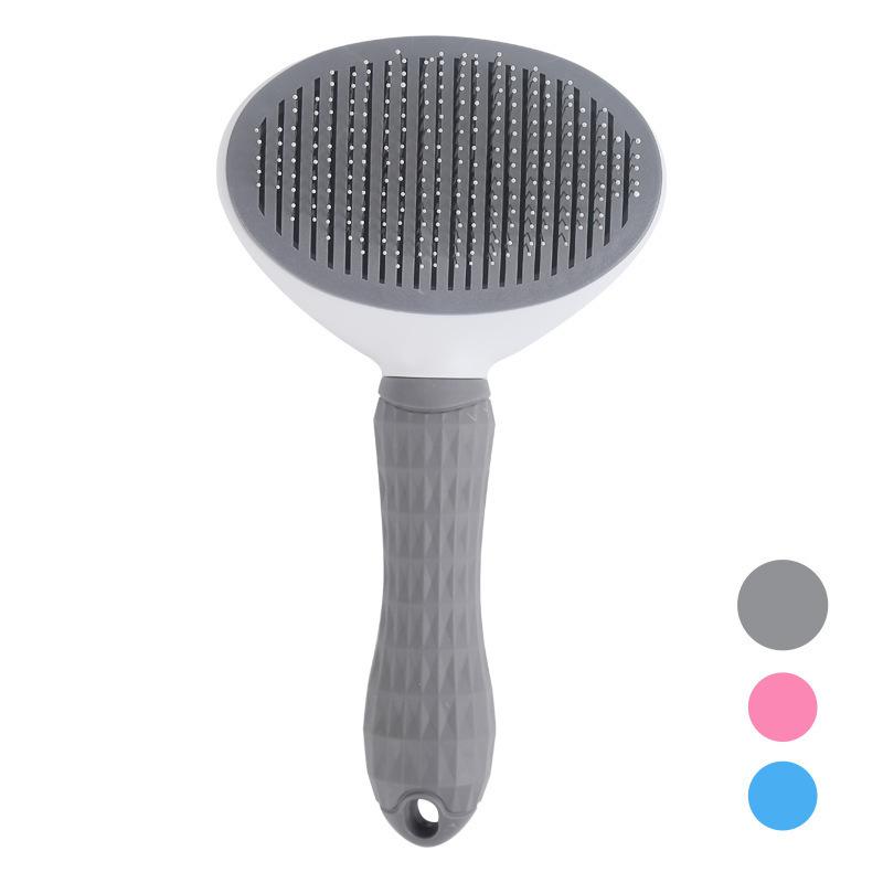 Pet Comb Cleaning Supplies Brush One-click Hair Removal Beauty Dog Comb Stainless Steel Hair Removal Self-cleaning Hair Removal Comb