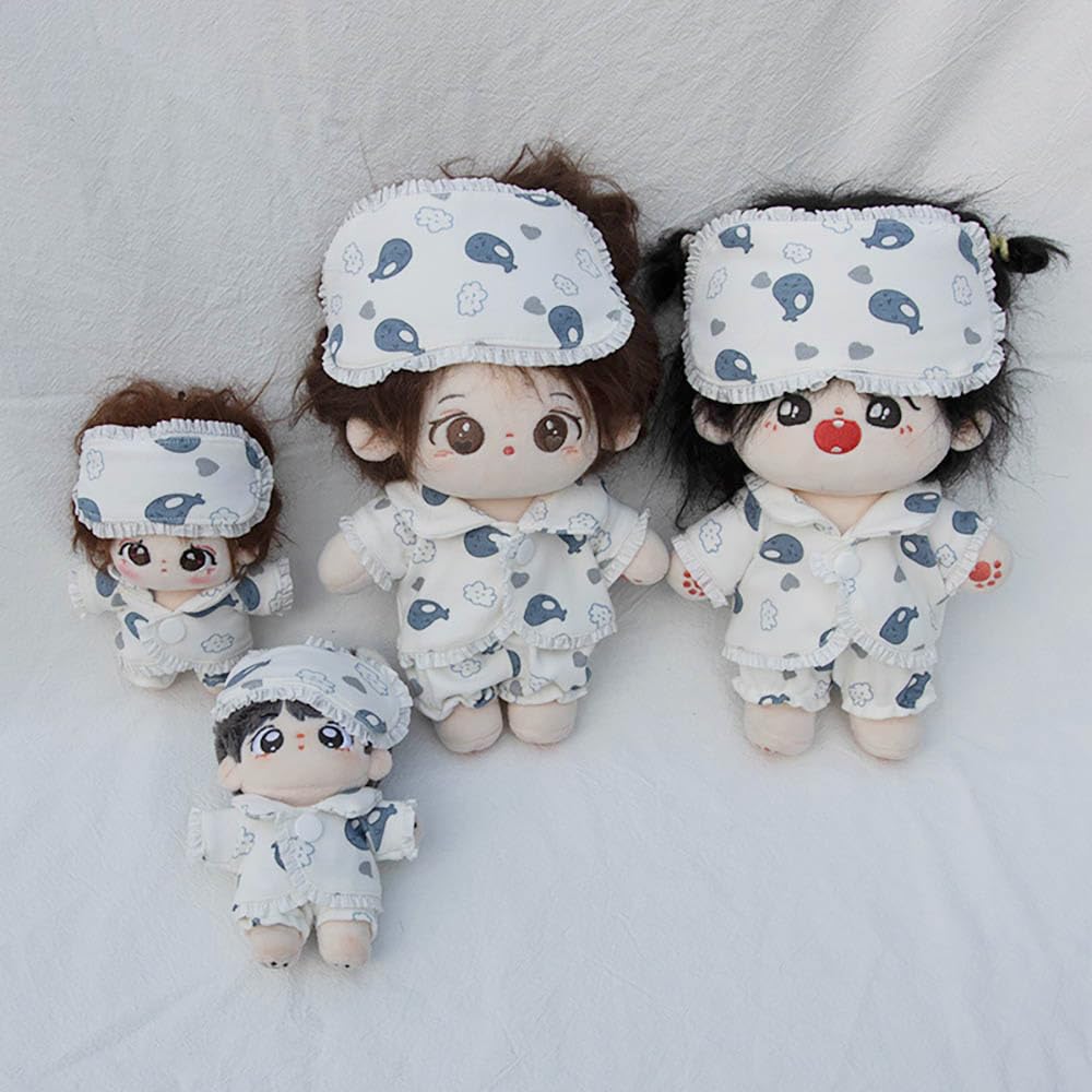 Niannyyhouse 10см 15см 20см 40см Плюшевая игрушка Одежда Маска для глаз Куртка Брюки Комплект пижамы Хлопковая кукла Аксессуары Наряжаться (10см)