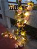 Artificial Flower Fairy String Lights Sunflower Roses String Lights Outdoor Waterproof 2m 20LED Sunflower Roses Garland with Lights for Garden